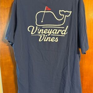 Vineyard Vines Men's Whale Logo Tee in Navy